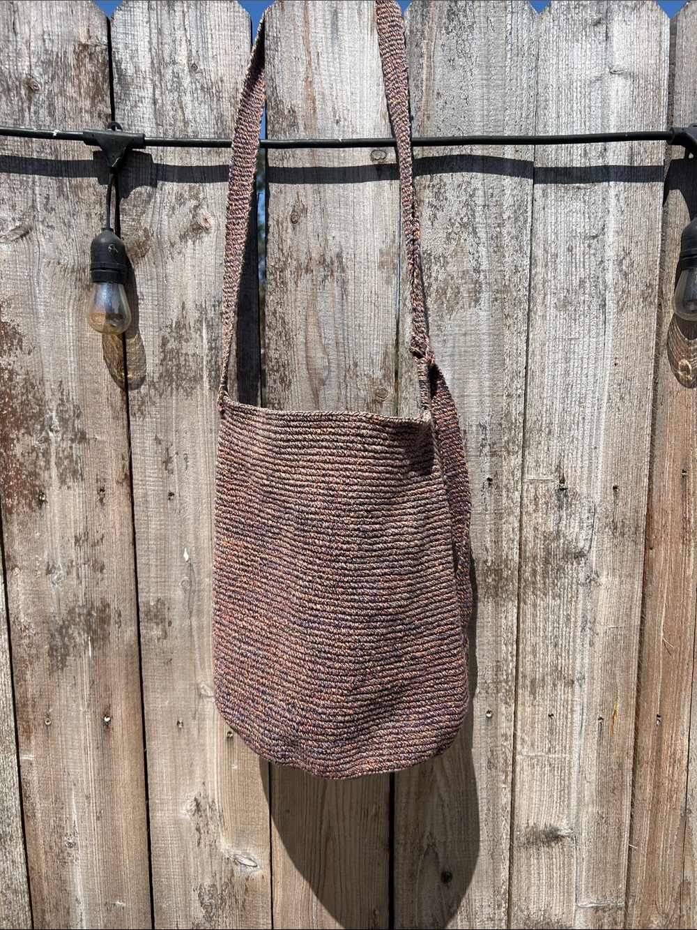 Source Unknown Handwoven Shoulder Bag - Brown and Rust Blend